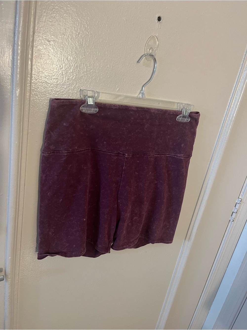 PINK Victoria's Secret Maroon High-Rise Bike Shorts